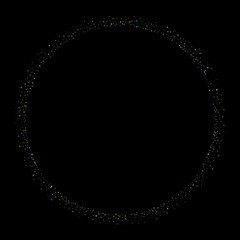 Gold, Blue stars, sprocket, shiny confetti. 