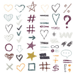 design chalk vector textures hand drawn textures