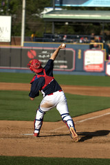 baseball players hitting