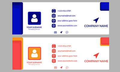 2 Flat & Creative Email Signature Template