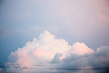 Beautiful textured sky with clouds at sunset