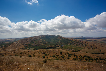 Fototapeta na wymiar Golan Heights landscape from Mount Bental, Israel