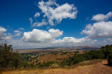 Fototapeta premium Golan Heights landscape from Mount Bental, Israel