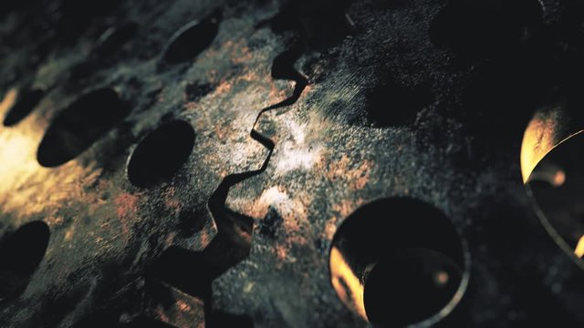 Background from rotating metal mechanisms