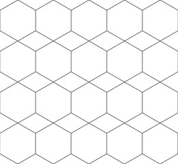 seamless hexagon pattern on a white background