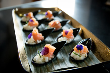 Appetizer starter bites at special occasion hospitality catering