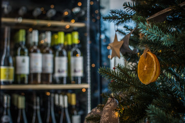 Rustic Restaurant hospitality christmas tree rustic burnt orange scandinavian decorations festive