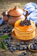 Healthy breakfast on an old background