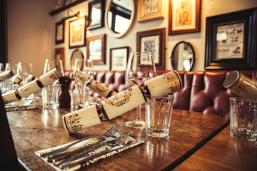 hospitality christmas decoration restaurant celebration festive table setting