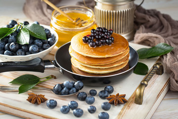 Healthy breakfast on an old background