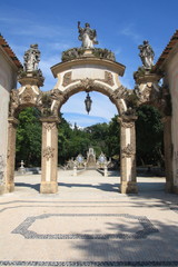 Obraz premium Entrance of the garden Parque de Santa Cruz, Coimbra, Portugal.