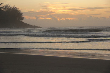 
watching the sunrise on the beach