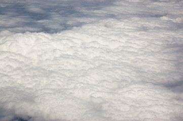 Aerial cloudscape during a day flight