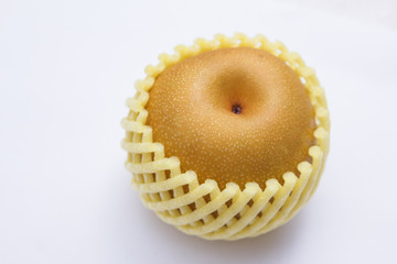 ネットに入った梨