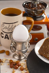 Healthy breakfast on an old background