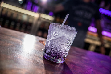 Cocktail Bar White Ice Martini Frosted Purple 