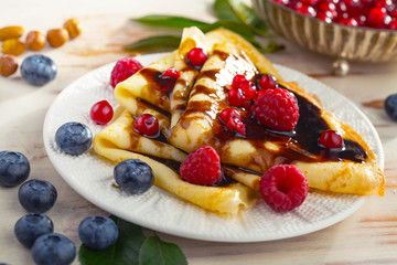 Healthy breakfast on an old background