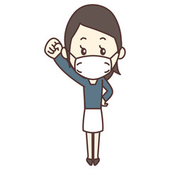 ビジネス女性マスク
