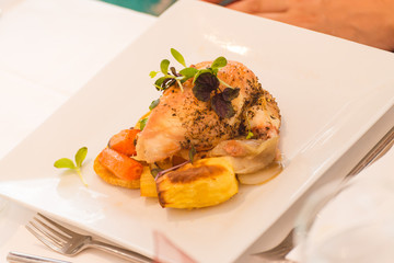 Formal Special Occasion Dinner Meal Chicken