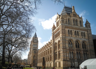 Fototapeta premium Facade of Natural History Museum in London, UK