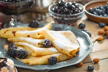 Healthy breakfast on an old background