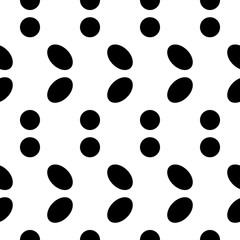 Seamless pattern. Circles, ovals ornament. Dots, figures motif. Rounds background. Dotted illustration. Spots image. Polka dot wallpaper. Geometric backdrop.