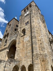 Evora's cathedral facade in Portugal