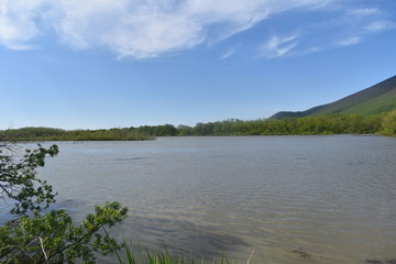 clouds over the lake