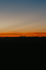 Deep orange sunset