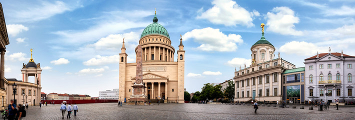 Old Market Square (Am Alten Markt) with St. Nicholas' Church in Potsdam, Germany