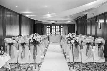 Wedding Chair Venue Layout Black and White