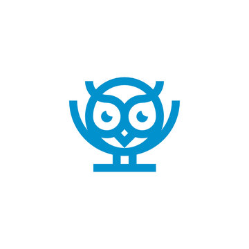 Owl logo bird vector animal design