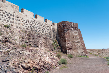 Walls of Castillo de Santa Barbara, Teguise, Lanzarote