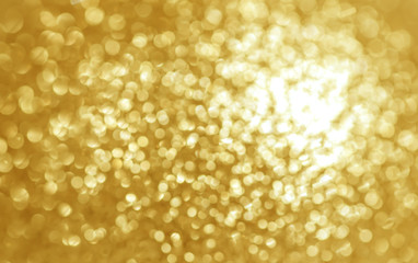 Bright round golden yellow color light bokeh