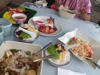 food on a table