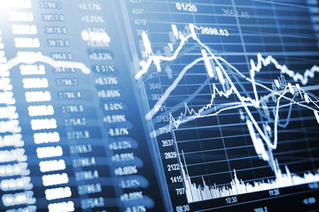 Stock market stock securities trading data analysis, trading data background