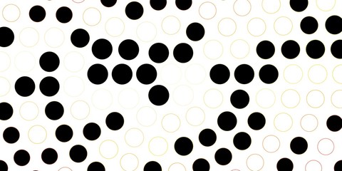 Dark Orange vector texture with disks. Abstract colorful disks on simple gradient background. Pattern for business ads.
