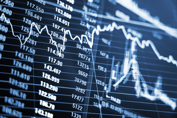 Stock market stock securities trading data analysis, trading data background