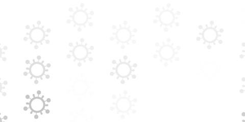 Light Gray vector backdrop with virus symbols.