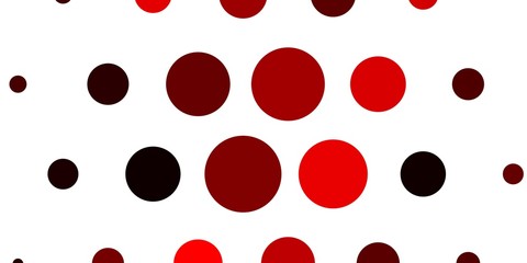 Light Red vector background with circles. Abstract illustration with colorful spots in nature style. Design for posters, banners.