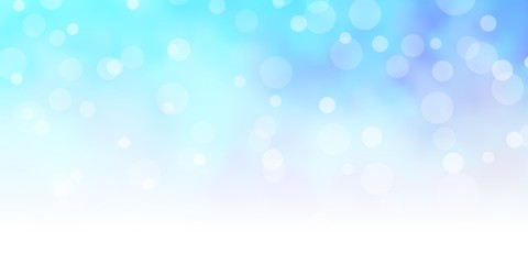 Light BLUE vector pattern with circles. Abstract illustration with colorful spots in nature style. Design for posters, banners.