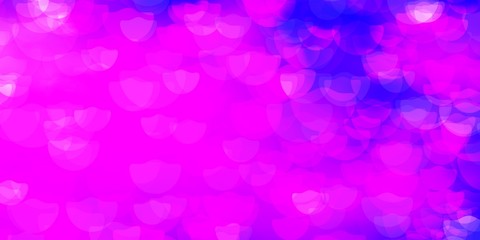 Light Purple, Pink vector pattern with spheres.