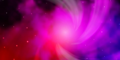 Obraz premium Light Pink vector texture with beautiful stars. Blur decorative design in simple style with stars. Theme for cell phones.