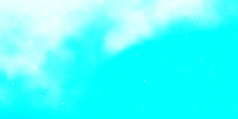 Obraz premium Light Blue, Green vector background with small and big stars. Colorful illustration in abstract style with gradient stars. Best design for your ad, poster, banner.