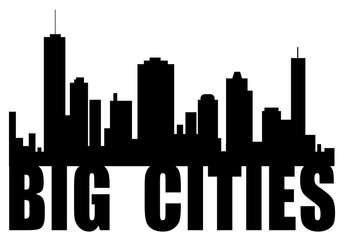 Fototapeta premium Big urban cities skyline
