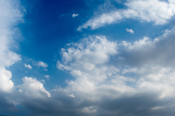 beautiful blue sky summer evening
