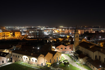 Fototapeta premium Night view of church in Venezia 