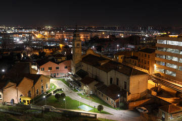 Naklejka premium Night view of church in Venezia 