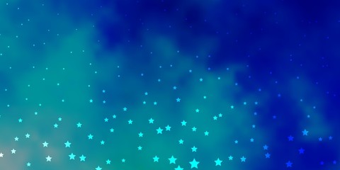 Obraz premium Dark Blue, Green vector template with neon stars. Colorful illustration with abstract gradient stars. Theme for cell phones.