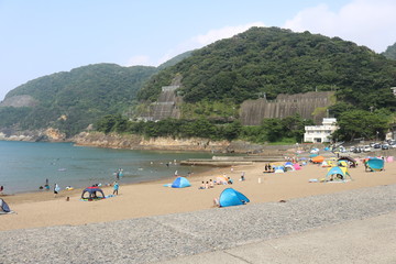 Obraz premium 静岡県賀茂郡松崎町雲見にある雲見海水浴場